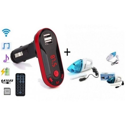Modulator FM mp3 cu port USB + Aspirator Auto