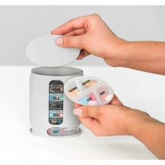 Cutie pastile, organizator medicamente, 7 zile, recipiente detasabile cu 4 compartimente