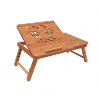 Masa pliabila din Lemn Bambus pentru laptop cu design Ergonomic, Ajustabila si Multifunctionala
