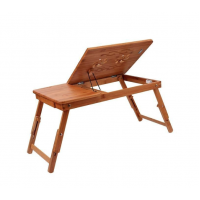 Masa pliabila din Lemn Bambus pentru laptop cu design Ergonomic, Ajustabila si Multifunctionala