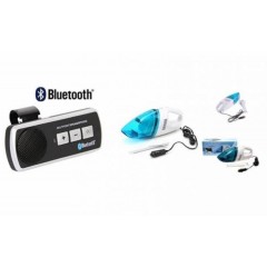 Pachet promo:Car kit auto cu Bluetooth+Aspirator auto