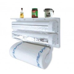 Dispenser de bucatarie triplu pentru hartie, folie aluminiu si folie stretch