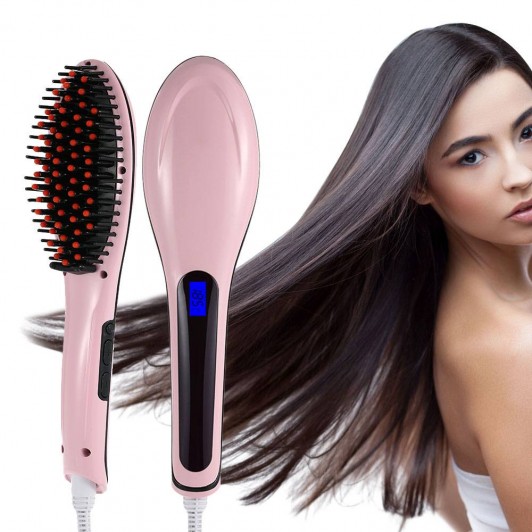 Perie pentru indreptarea parului, ecran LCD, Straight Brush