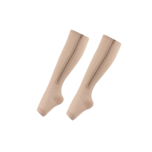 Sosete cu efect compresiv ZIP SOX, ajuta la circulatia sanguina in picioare, inchidere cu fermoar