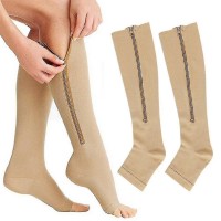 Sosete cu efect compresiv ZIP SOX, ajuta la circulatia sanguina in picioare, inchidere cu fermoar