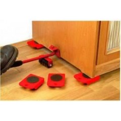 Set pentru mutat mobila, metal, rosu, 5 piese