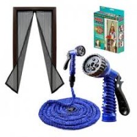 Furtun extensibil + Pistol + Manusi gradina + Perdea magnetica anti-insecte