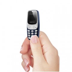 Mini telefon mobil dual sim, negru