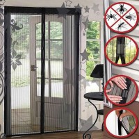 Set 2 perdele anti insecte cu inchidere magnetica, dimensiune XXL 210×100 cm + Banda adeziva 4M