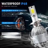 Set becuri auto LED C6 H7, 7600 lumeni, 36 w