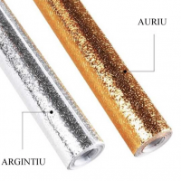 Folie de aluminiu autoadeziva bucatarie 60 x 200 cm, ARGINTIU sau AURIU