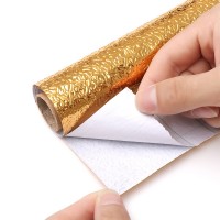 Folie de aluminiu autoadeziva bucatarie 60 x 200 cm, ARGINTIU sau AURIU