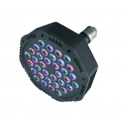 Bec RGB cu 18 sau 36 LED-uri, cu joc de lumini si telecomanda, pentru evenimente, club, disco, E27
