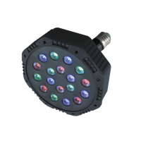 Bec RGB cu 18 sau 36 LED-uri, cu joc de lumini si telecomanda, pentru evenimente, club, disco, E27
