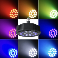 Bec RGB cu 18 sau 36 LED-uri, cu joc de lumini si telecomanda, pentru evenimente, club, disco, E27