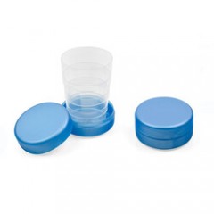 Set 6 x Pahar Pliabil din Plastic cu capac, 145ml