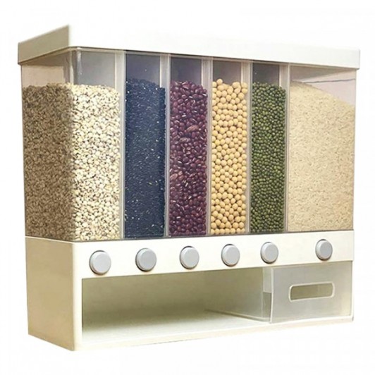 Cutie Plastic Dozator Alimente 6 Comp. 10l 37.5×32.4×14.4cm