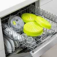 Aparat de Gătit la Aburi Dublu pentru Microunde