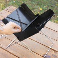 Mini grătar portabil pliabil pentru cărbune