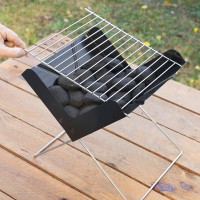 Mini grătar portabil pliabil pentru cărbune