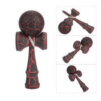 Kendama Profesionala, din lemn, design artistic cu finisaj fulger, 18 cm, diverse culori