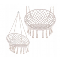 Leagan tip scaun rotund suspendat, pentru casa sau gradina, cu franjuri, capacitate 150kg, 79x80x120 Leagan tip scaun rotund suspendat, pentru casa sau gradina, cu franjuri, capacitate 150kg, 79x80x120
