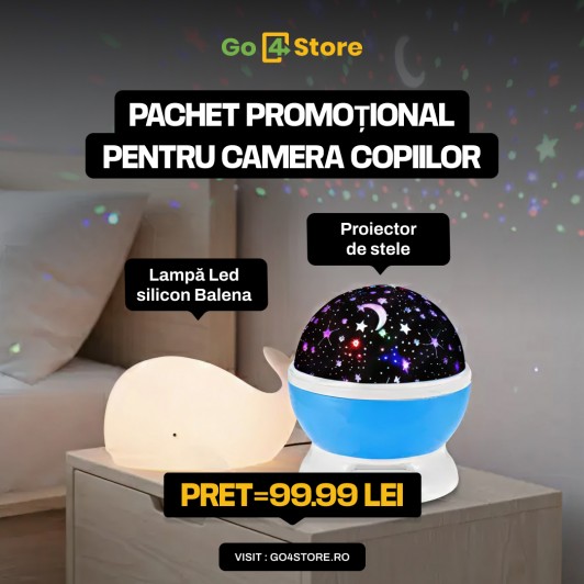 Pachet camera copiilor: lampi cu lumini calde pentru somn linistit