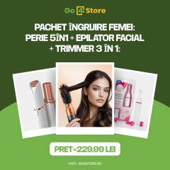 Pachet ingrijire femei Perie 5 in 1 +Epilator Facial + Trimmer 3 in 1
