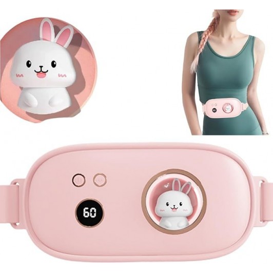 Aparat centura abdominala pentru incalzire si masaj, anti dureri menstruale, cu vibromasaj, portabil