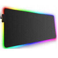 Mousepad pentru gaming iluminat – Negru XL, 7 culori, RGB