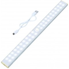 Lampa LED Portabila cu Senzor de Miscare, Lumina Rece, Reincarcare USB si Suport Magnetic