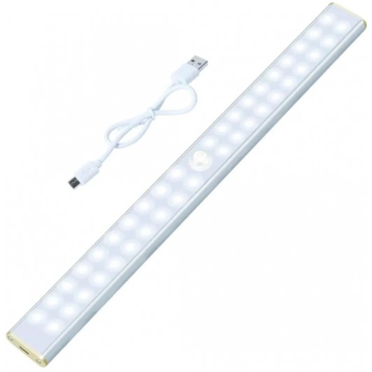 Lampa LED Portabila cu Senzor de Miscare, Lumina Rece, Reincarcare USB si Suport Magnetic