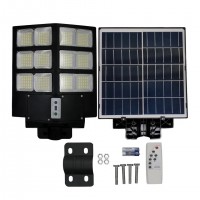 Lampa Solara Stradala Dubla Jortan, 600W – Cu Telecomanda si Suport Metalic pentru Iluminare Maxima