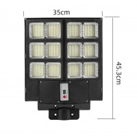 Lampa Solara Stradala Dubla Jortan, 600W – Cu Telecomanda si Suport Metalic pentru Iluminare Maxima