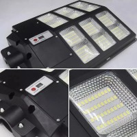 Lampa Solara Stradala Dubla Jortan, 600W – Cu Telecomanda si Suport Metalic pentru Iluminare Maxima