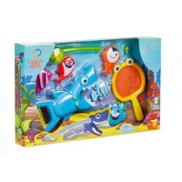 Set Jucarii Magnetice de pescuit, 7 piese, Cleste model Rechin