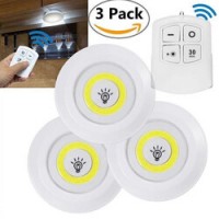 Set 3 lampi LED 3W COB cu telecomanda