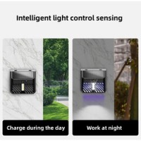 Lampa Solara Cu Senzor De Miscare Si Lampa UV Impotriva Tantarilor