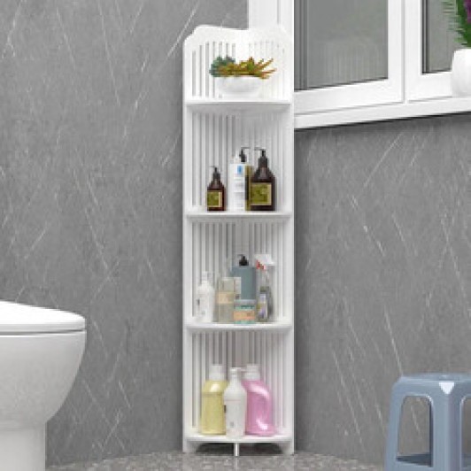 Etajera de colt pentru baie sau bucatarie, cu 4 polite, 120cm