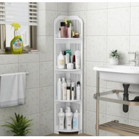 Etajera de colt pentru baie sau bucatarie, cu 4 polite, 120cm