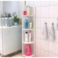 Etajera de colt pentru baie sau bucatarie, cu 4 polite, 120cm
