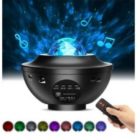 Proiector lumini LED Galaxie stele multicolore, cu telecomanda, port USB si bluetooth pentru muzica
