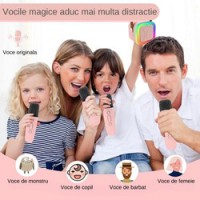 Set 2 Microfoane Karaoke cu boxa portabila K12