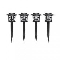 Set 4 lampi solare de exterior pentru gradina NEXTLY, cu tarus, tip felinar, decorative