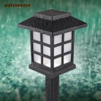 Set 4 lampi solare de exterior pentru gradina NEXTLY, cu tarus, tip felinar, decorative