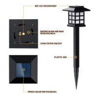 Set 4 lampi solare de exterior pentru gradina NEXTLY, cu tarus, tip felinar, decorative