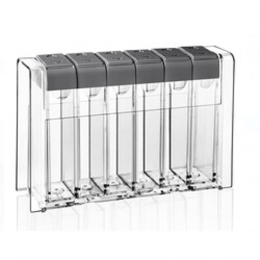 Set Recipiente pentru Condimente din Plastic Transparente Capac Gri – 6buc
