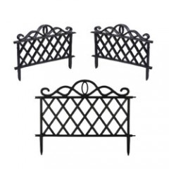 Gard Decorativ din Plastic 47x36cm, 3 bucati