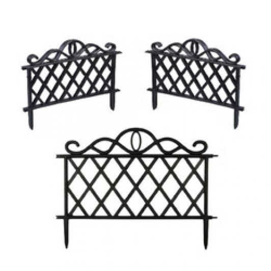 Gard Decorativ din Plastic 47x36cm, 3 bucati