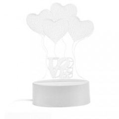 Lampa de Veghe 3D Inimi „LOVE” cu USB